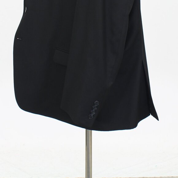 Van Heusen 56R Black Solid 2-Button Sport Coat Blazer Jacket T787 - Picture 6 of 11